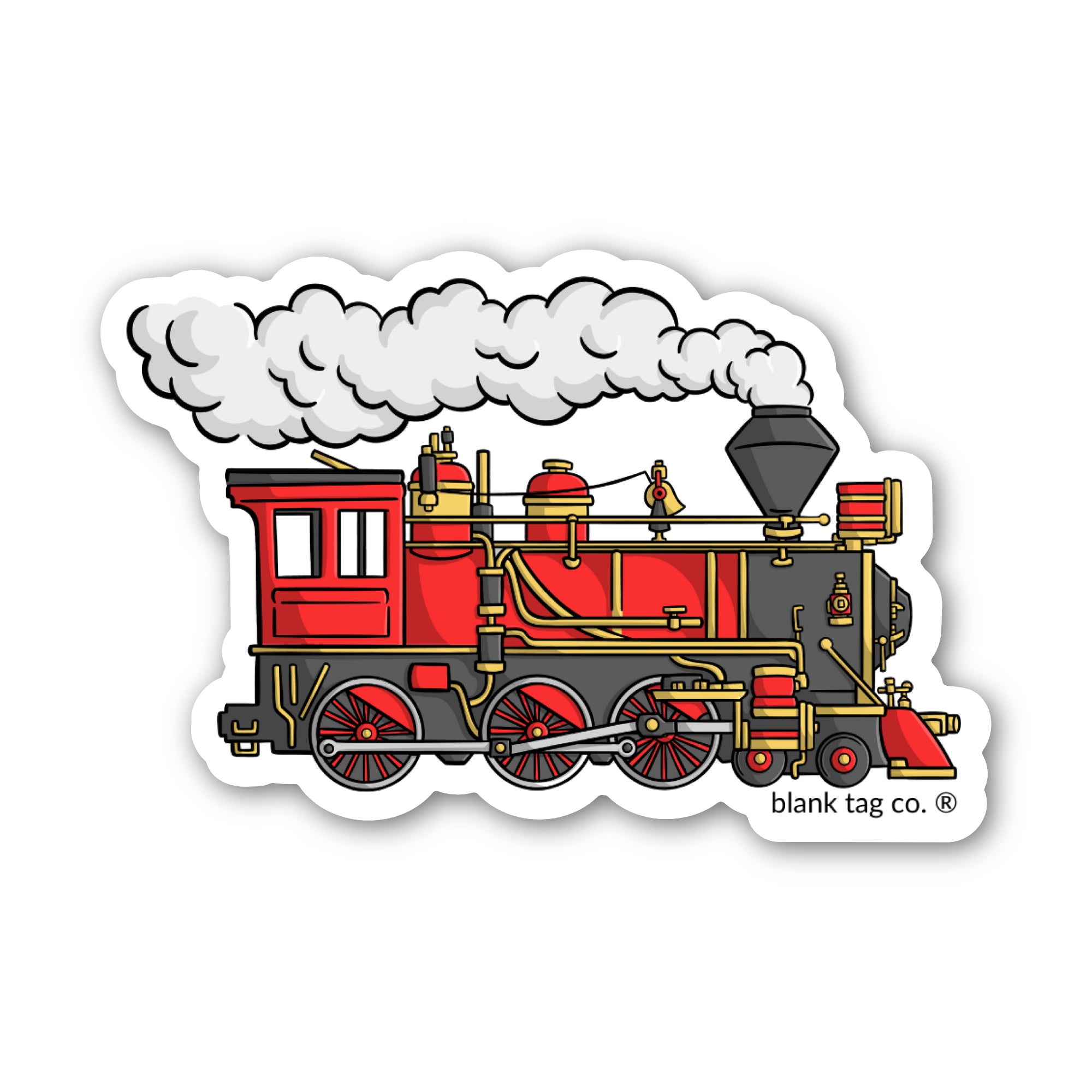 Blank Tag Co.® Vintage Train Waterproof Sticker
