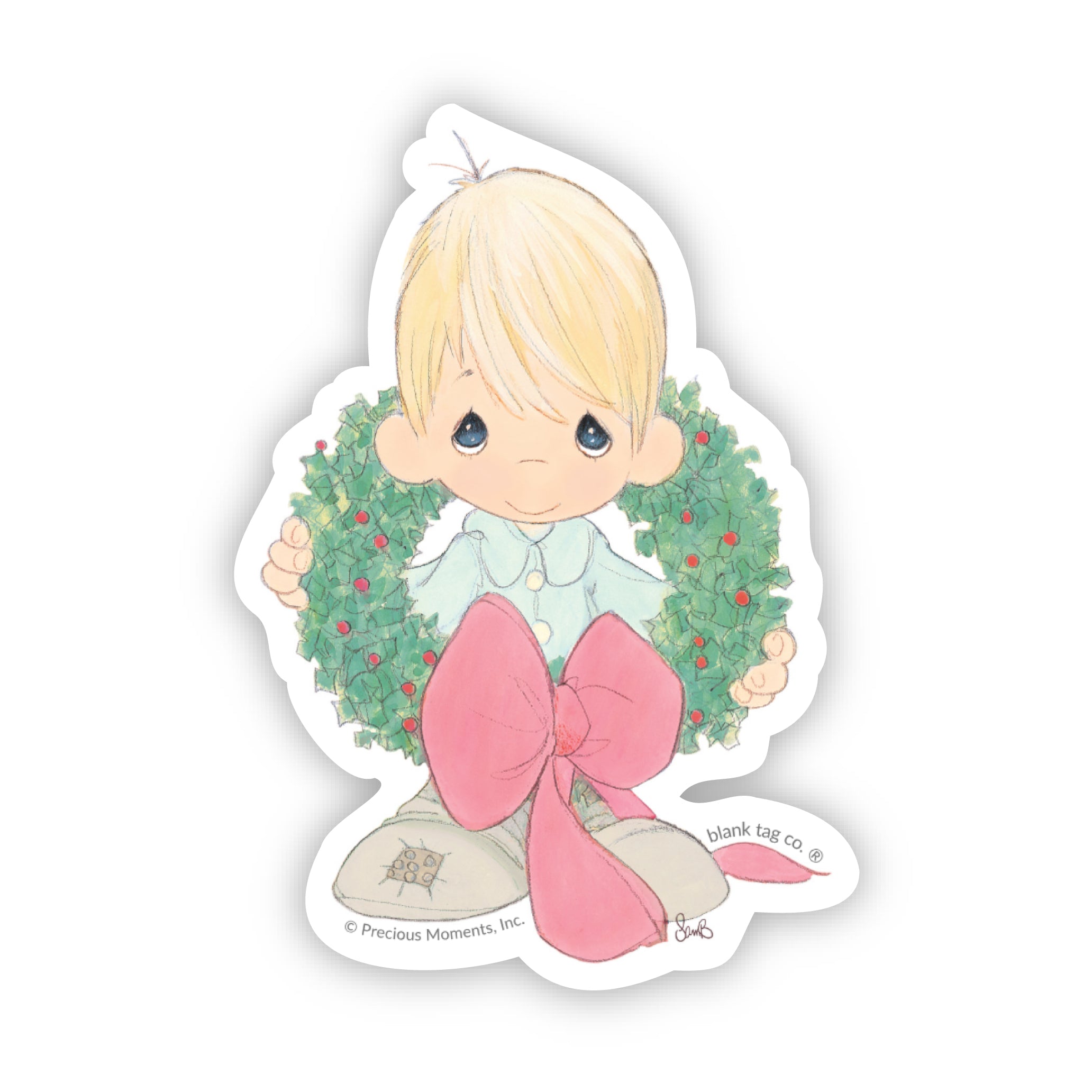 Precious Moments® Wreath Kid Sticker