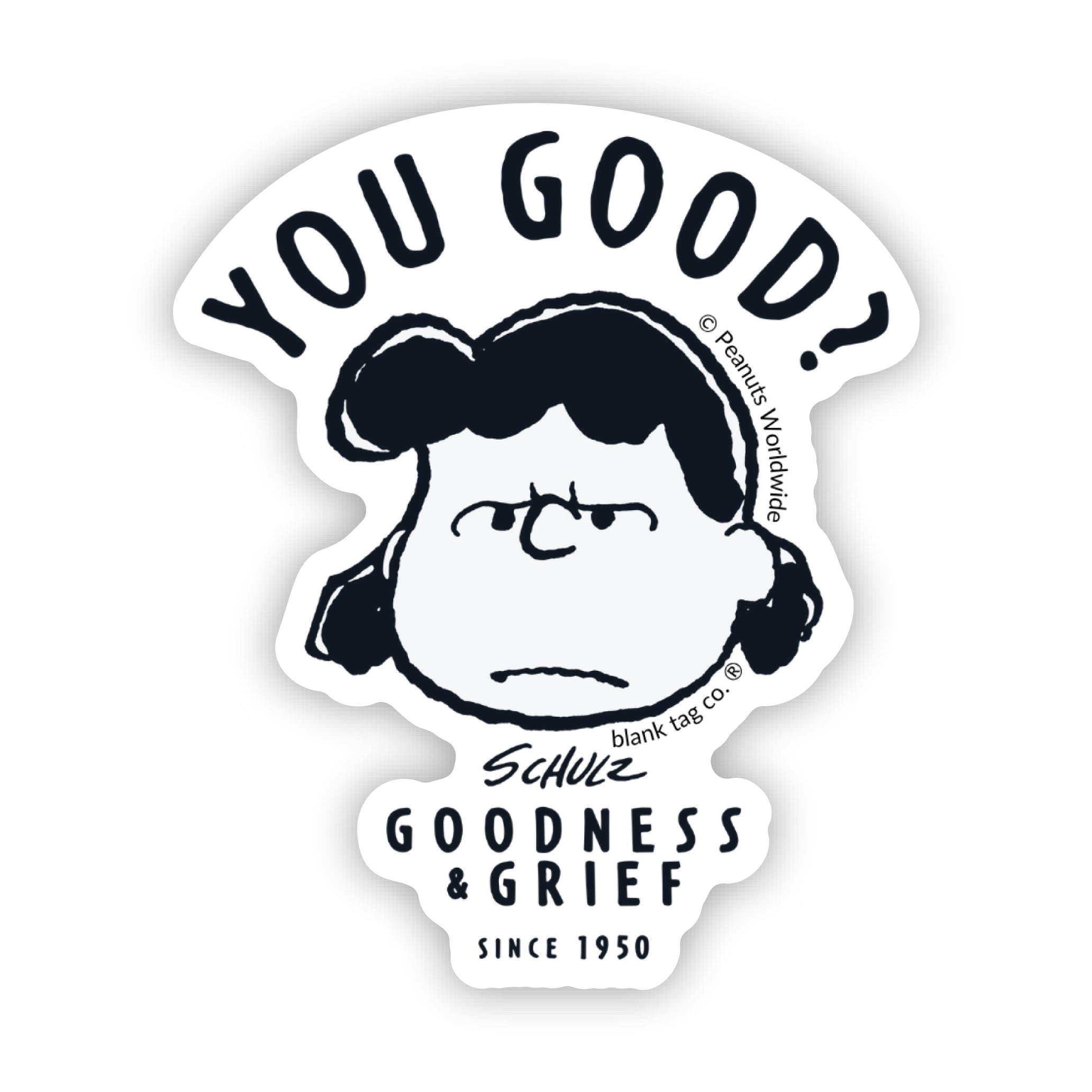 Peanuts® You Good? Lucy Waterproof Sticker