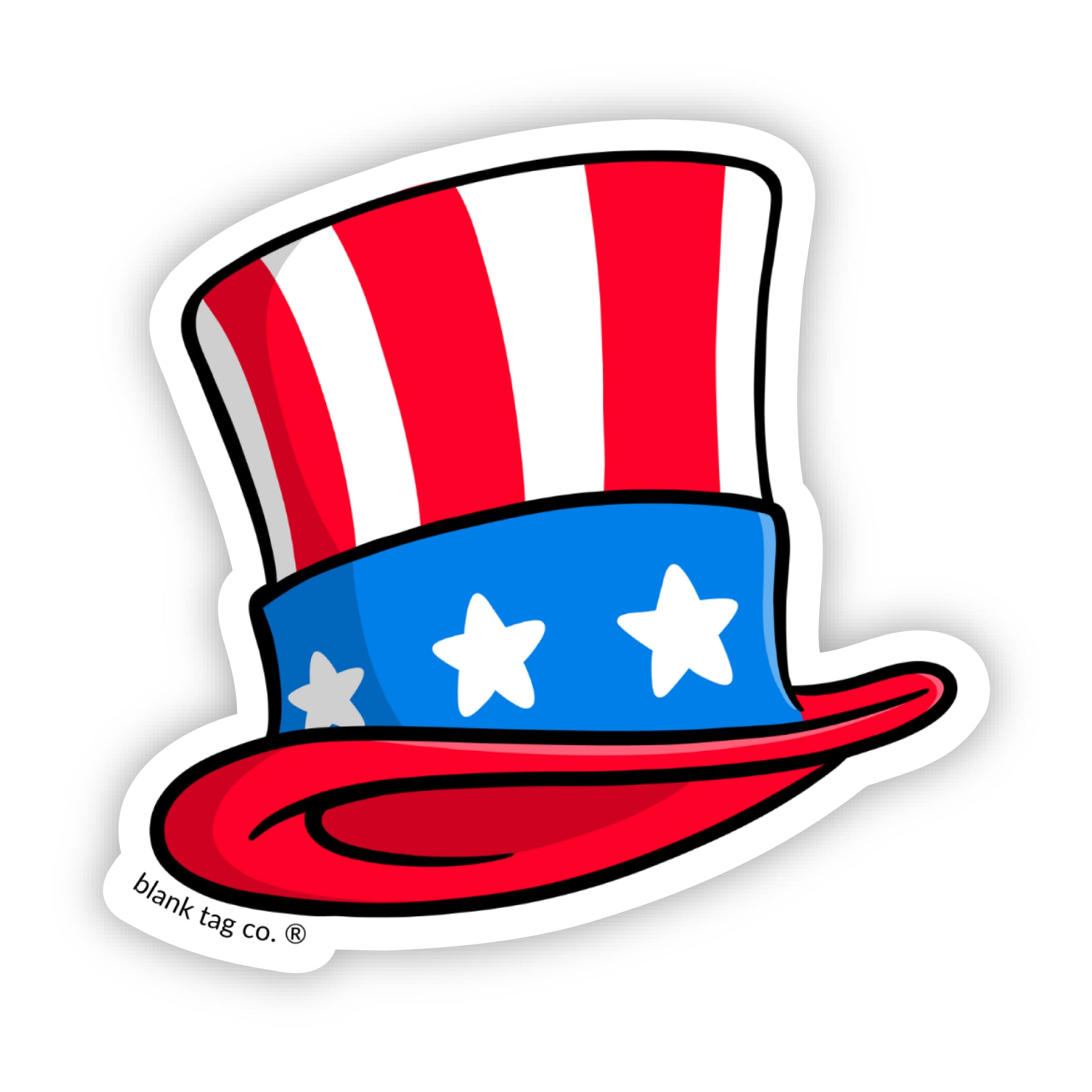 Blank Tag Co.® Uncle Sam Hat Waterproof Sticker