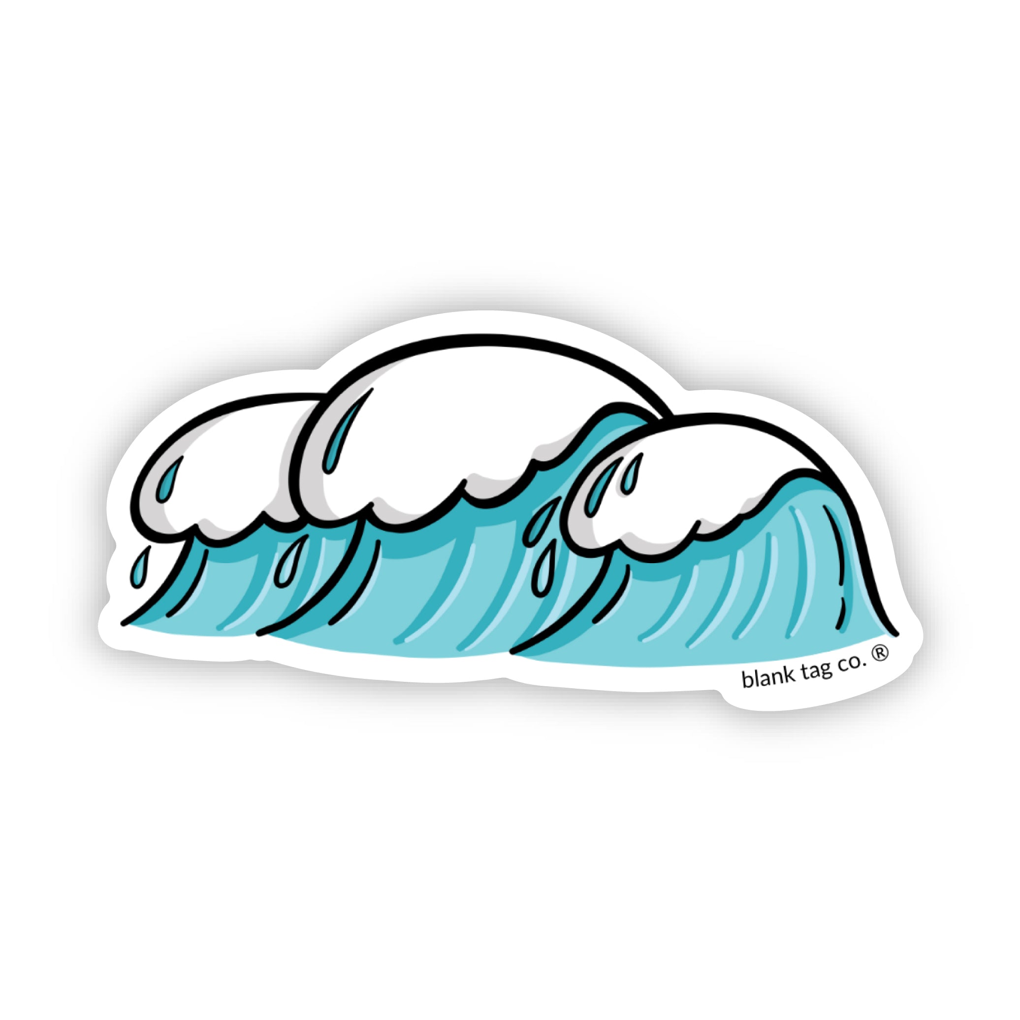 Blank Tag Co.® Waves Waterproof Sticker