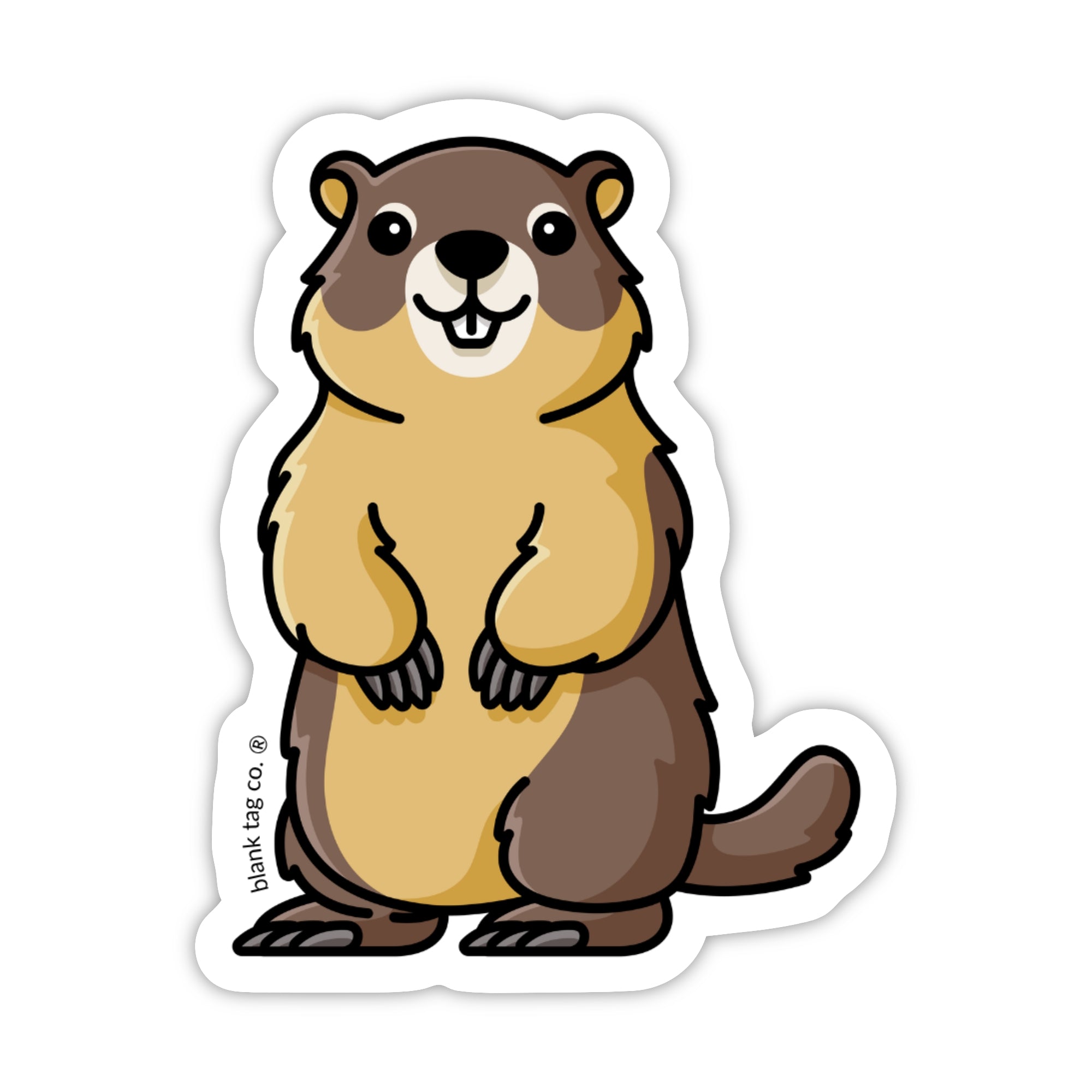 Blank Tag Co.® Waterproof Sticker - Yellow Bellied Marmot