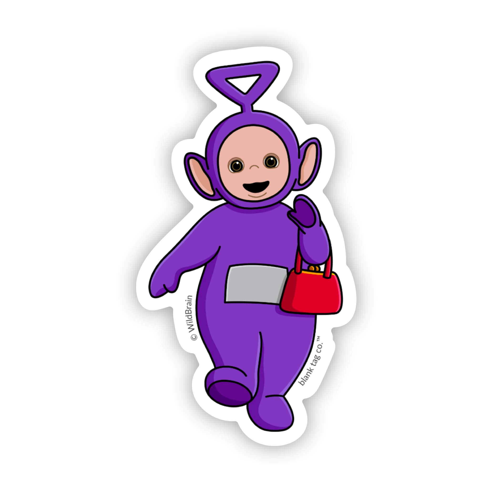 The Tinky Winky With His Bag Sticker