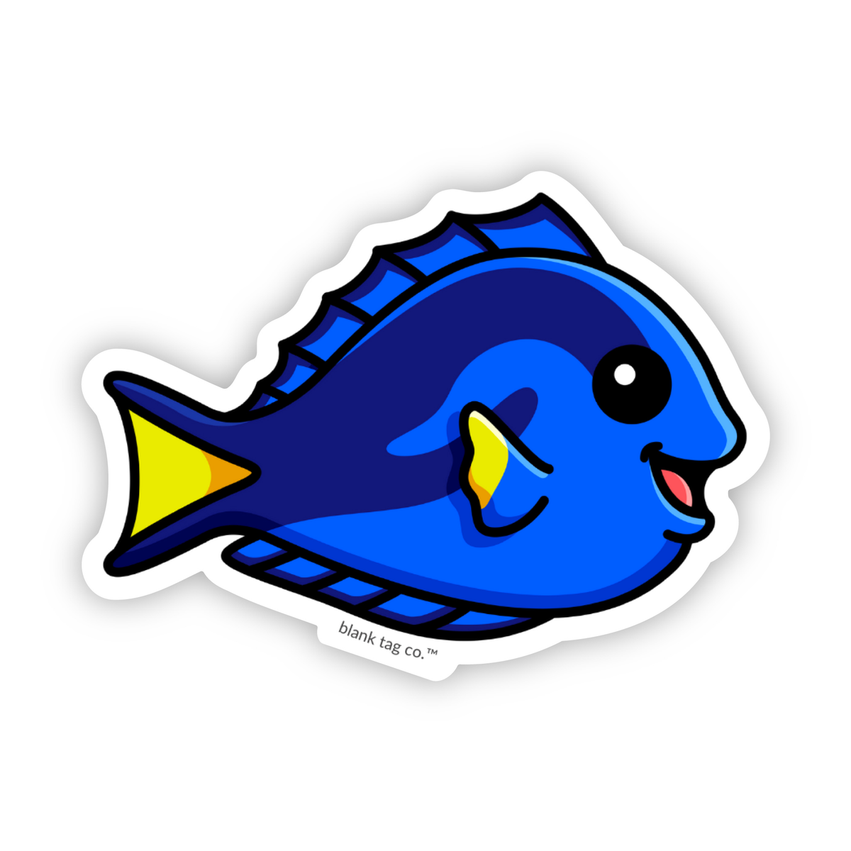 Blank Tag Co.® Waterproof Blue Tang Sticker