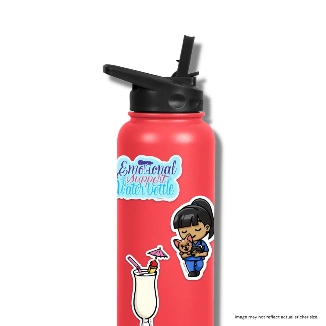 The Emotional Support Water Bottle Sticker