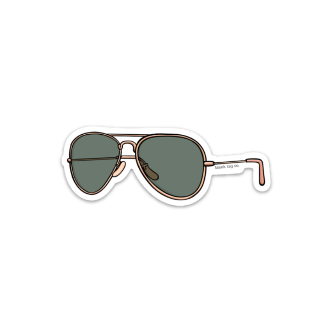 The Aviator Sunglasses Sticker - Product Image