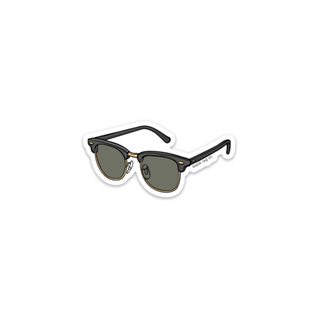 The Clubmaster Sunglasses Sticker - Product Image