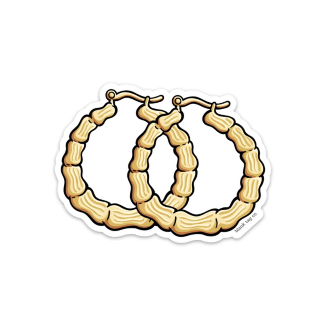 The Hoop Earrings Sticker - Product Outline