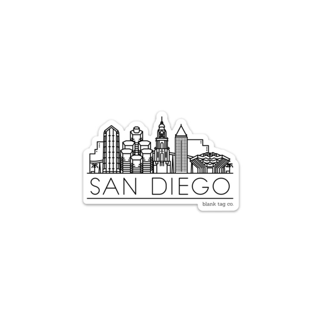 The San Diego Skyline Sticker - Product Image