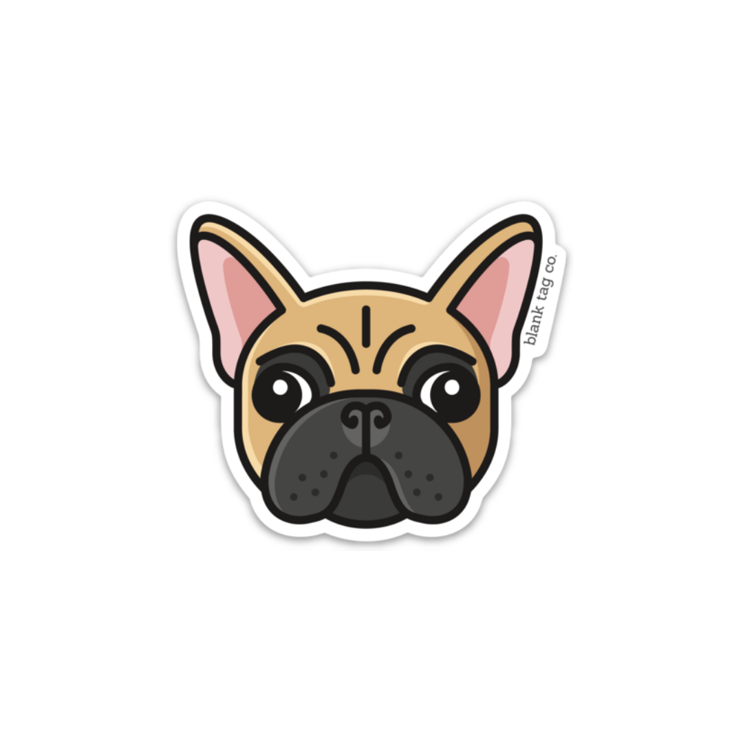 The French Bulldog Face Sticker