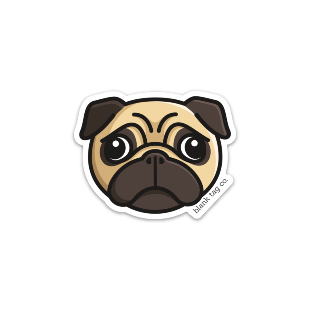 The Pug Face Sticker