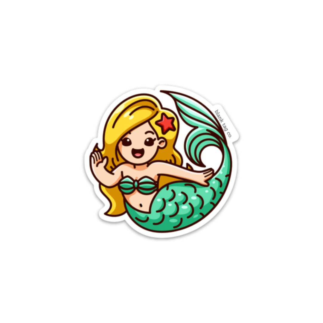 BLONDE MERMAID STICKER