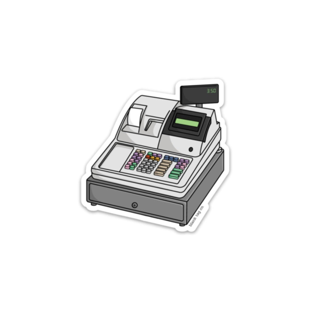 The Cash Register Sticker