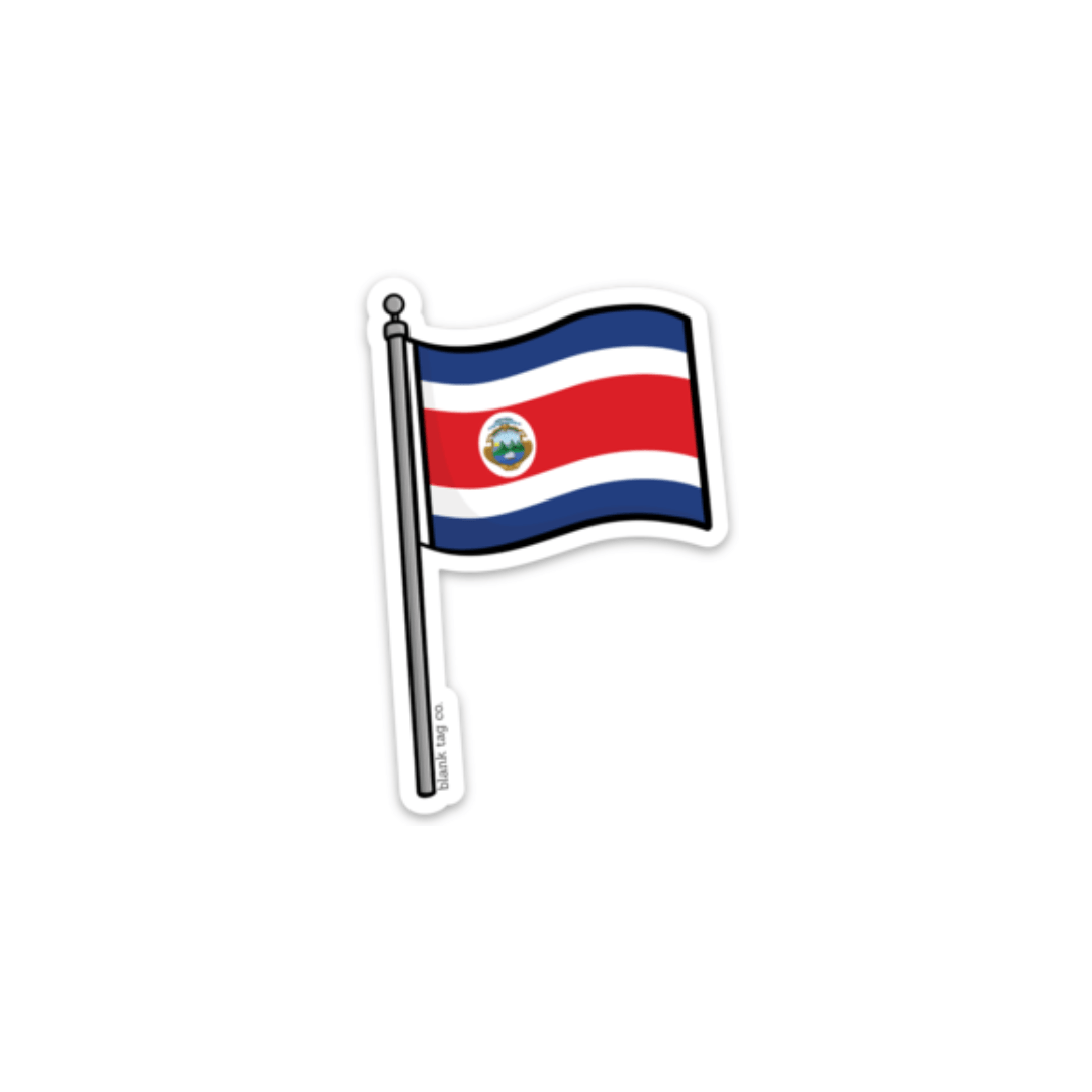 The Costa Rica Flag Sticker