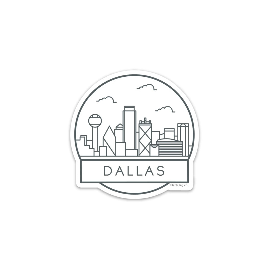 The Dallas Cityscape Sticker