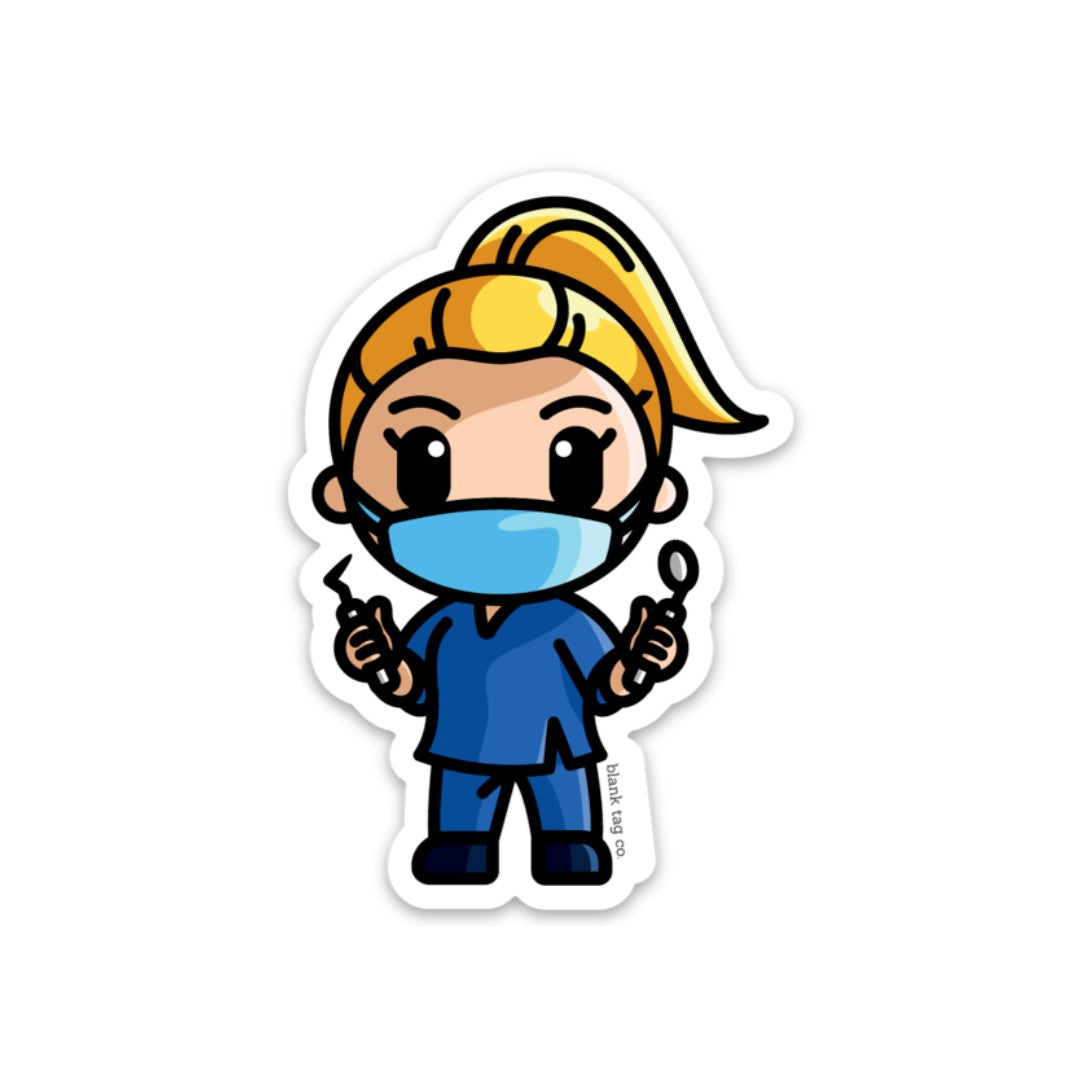 The Female Dental Assistant Sticker