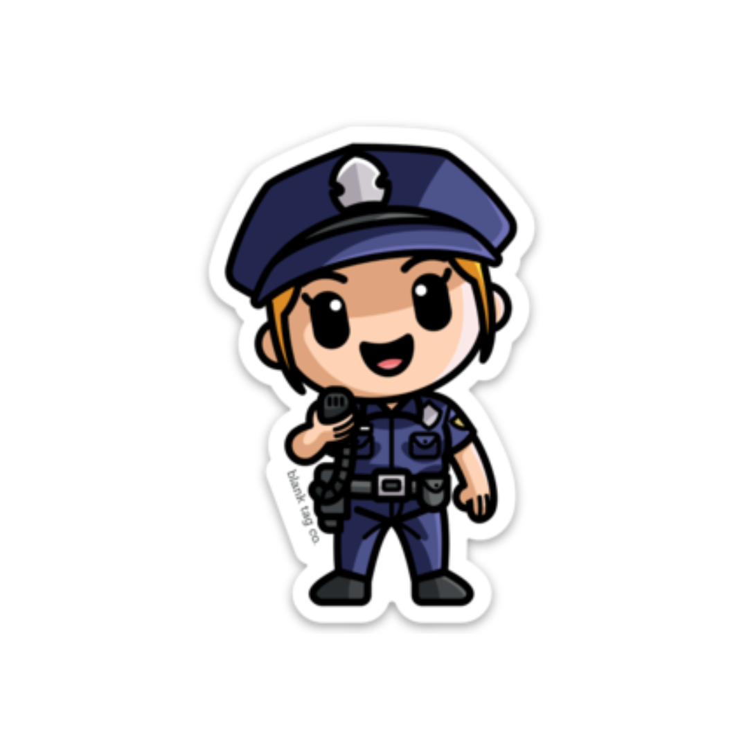 The Female Police Officer Sticker