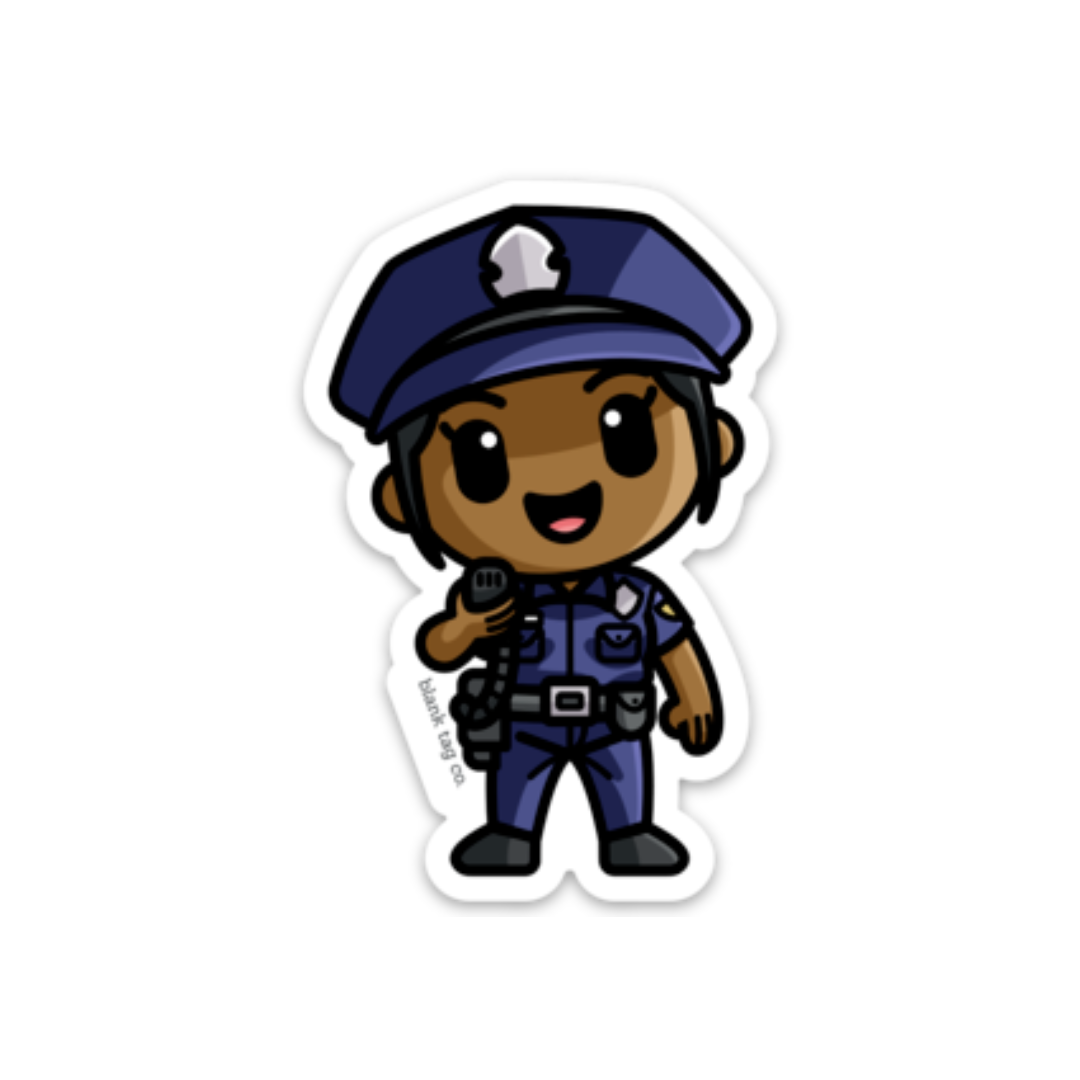 The Female Police Officer Sticker