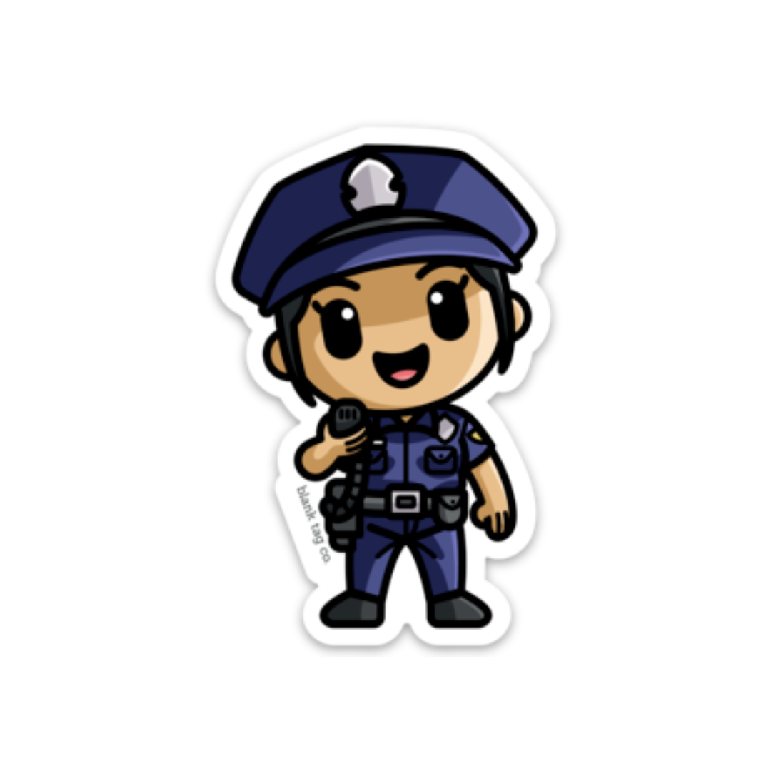 The Female Police Officer Sticker