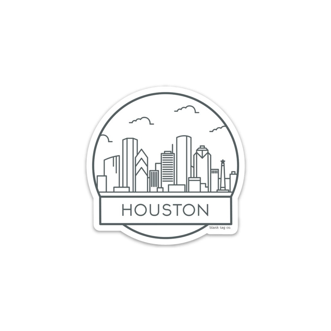 The Houston Cityscape Sticker