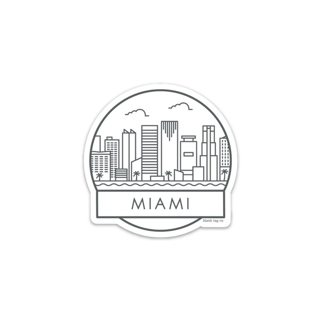 The Miami Cityscape Sticker