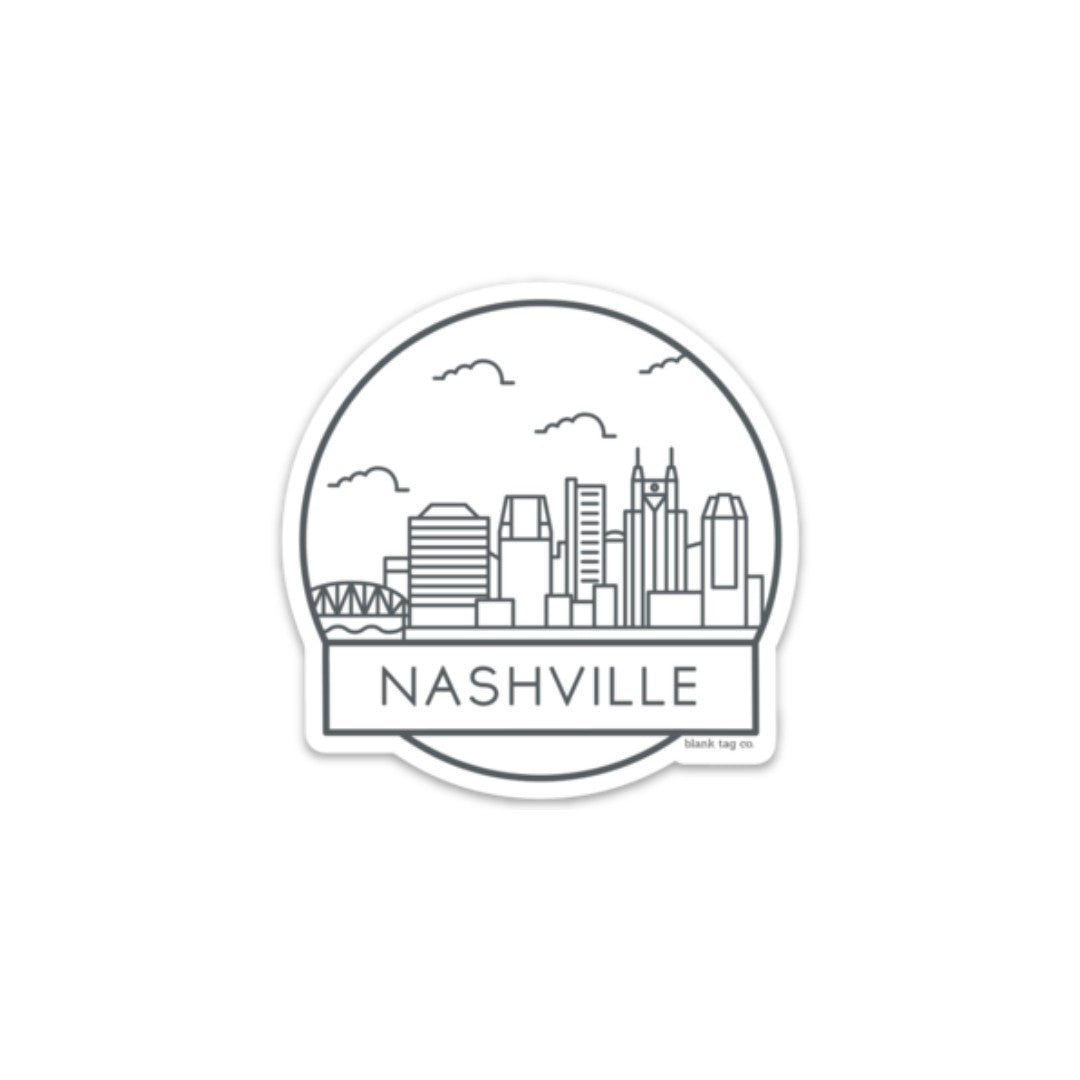 The Nashville Cityscape Sticker