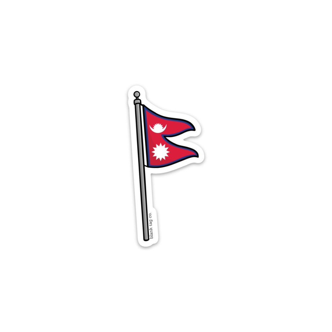 The Nepal Flag Sticker