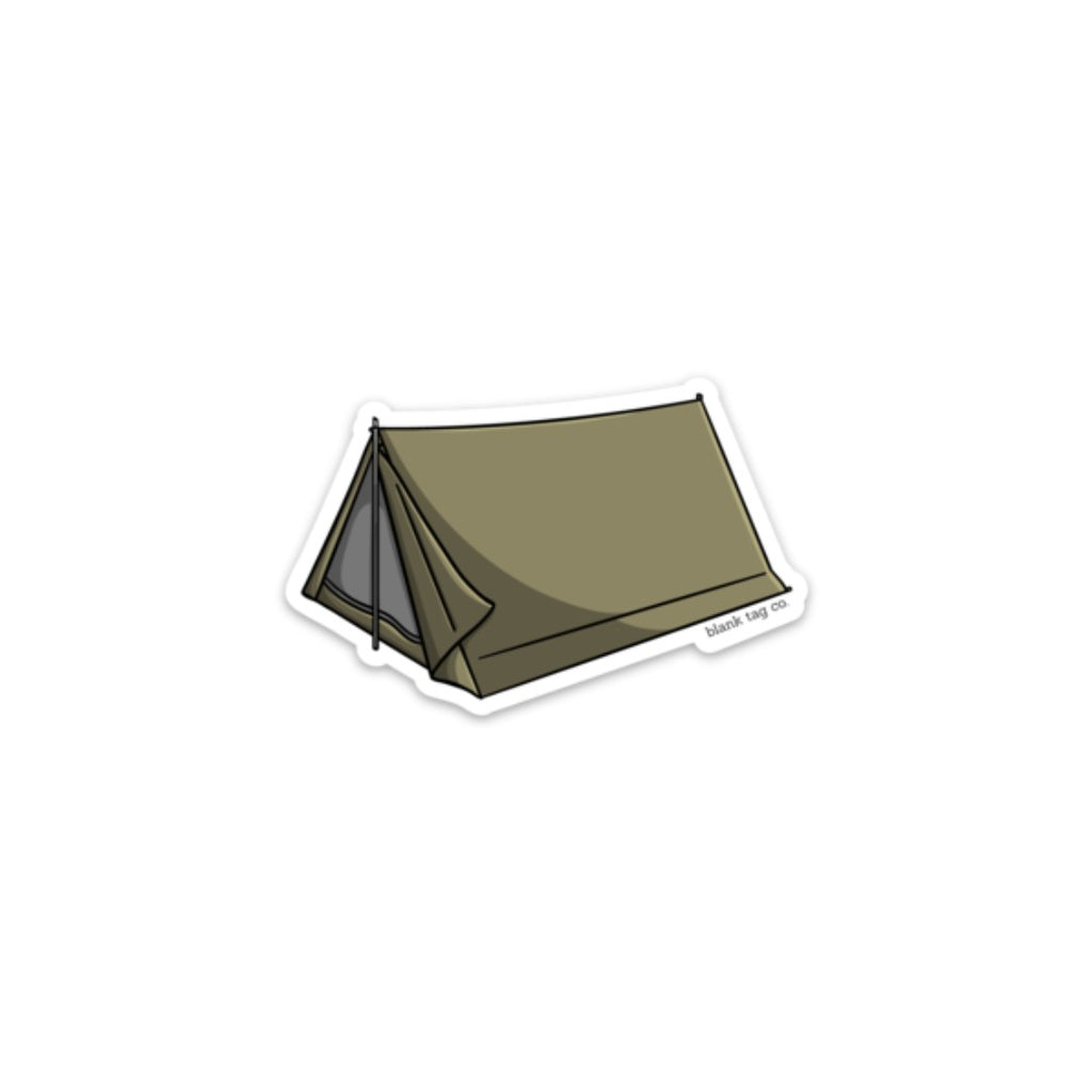 tent sticker Blank Tag Co. Waterproof Sticker